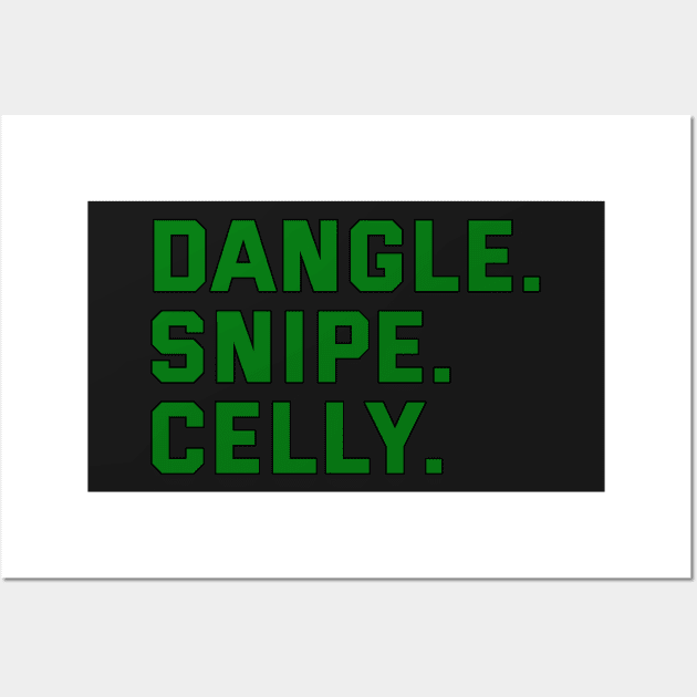 DANGLE. SNIPE. CELLY. Wall Art by HOCKEYBUBBLE